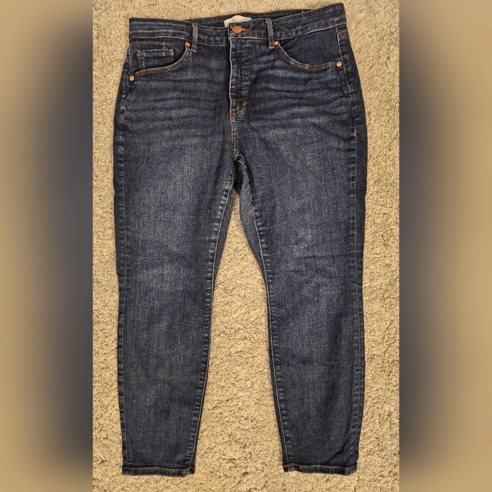 Women's LOFT Curvy Skinny Crop Jeans sz 12 (1t)